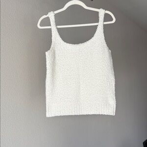 SKIMS White Textured Tank Top From cozy collection Fuzzy material cozy and soft!